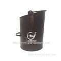 fireplace accessories matt black metal coal bucket